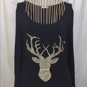 Black dress with deer on it